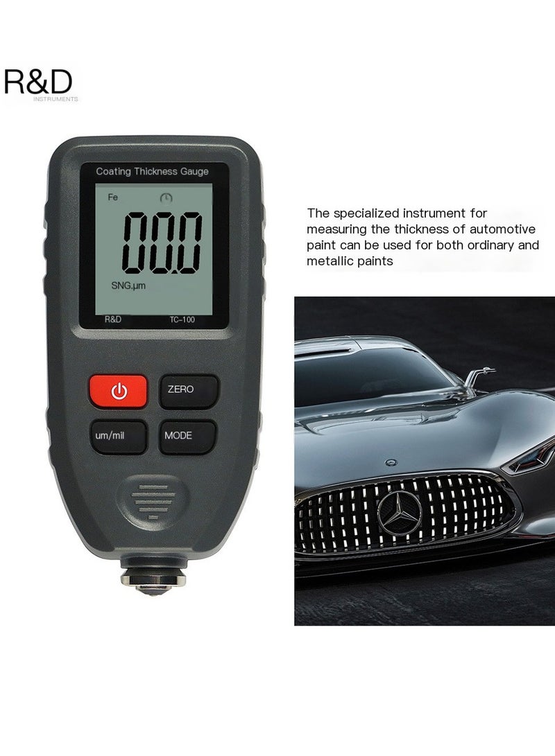 R&D TC100 Car Paint Coating Thickness Gauge Meter Handheld 0-1300um for Both Steel and Aluminum Base Metal,Check The Car’s Original Coating Auto Car Paint Meter - Image 3
